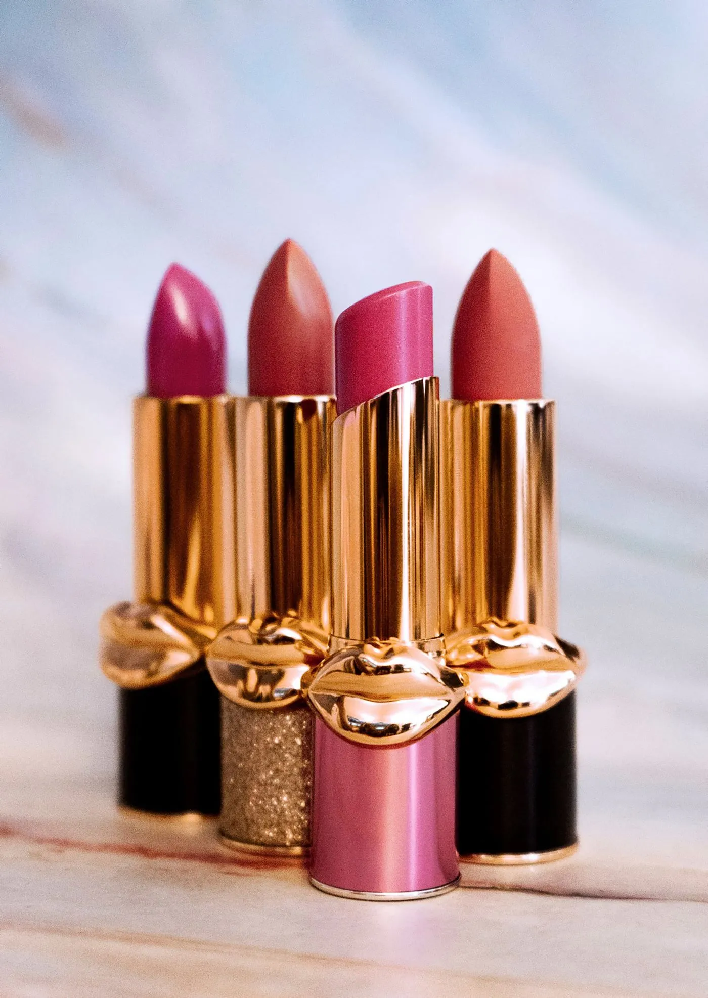 Gold lipstick collection